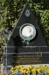 Viennaslide-00371135 Wien, Zentralfriedhof, Ehrengrab Johann Strauss Vater (1804-1849) - Vienna Zentralfriedhof Cemetery, Grave Johann Strauss Father (1804-1849)