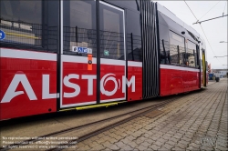 Viennaslide-00611217 Wien, Alstom, Präsentation der 1000. Straßenbahn von Alstom (früher Bombardier) aus Wien // Vienna, Presentation of the 1000th Streetcar by Alstom Vienna (former Bombardier)