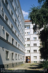 Viennaslide-00422801 Wien, Gemeindebau des 'Roten Wien' - Vienna, Council Tenement Block, 'Red Vienna', Beer-Hof, Engerthstraße 83–97, Wilhelm Peterle, Karl Schmalhofer 1926
