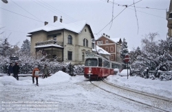 Viennaslide-02400112 Wien, Straßenbahn im Schnee - Vienna, Tramway in Winter Time