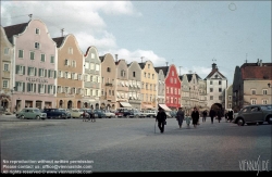 Viennaslide-04400103 Österreich, Schärding 1961, Hauptplatz, Historische Aufnahme // Austria, Schärding 1961, Historic Photo