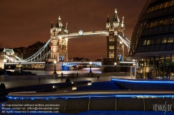 Viennaslide-05110205 London, Tower Bridge bei Nacht - London, Tower Bridge by Night