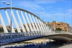 Viennaslide-05451901 Spanien, Valencia, Alameda-Brücke von Santiago Calatrava, 1995 // Spain, Valencia, Alameda Bridge by Santiago Calatrava, 1995