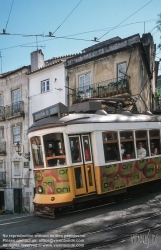 Viennaslide-05619116 Lissabon, Strassenbahn Travessa de Sao Tome - Lisboa, Tramway, Travessa de Sao Tome