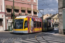Viennaslide-05619185 Lissabon, Strassenbahn, Largo das Fontainhas - Lisboa, Tramway, Largo das Fontainhas