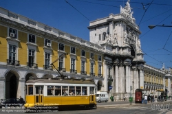 Viennaslide-05619203 Lissabon, Strassenbahn, Praca do Comercio  - Lisboa, Tramway, Praca do Comercio