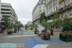 Viennaslide-05812107 Brüssel, Boulevard Anspach, Vorbereitung zum Umbau zur Fußgeherzone 2017 - Brussels, Boulevard Anspach, Preparation for Conversion to a Pedestrian Area, 2017