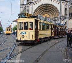 Viennaslide-05819725 Brüssel, Tramwayparade '150 Jahre Tramway in Brüssel' am 1. Mai 2019 - Brussels, Parade '150 Years Tramway', May 1st, 2019