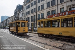 Viennaslide-05819734 Brüssel, Tramwayparade '150 Jahre Tramway in Brüssel' am 1. Mai 2019 - Brussels, Parade '150 Years Tramway', May 1st, 2019