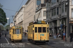 Viennaslide-05819754 Brüssel, Tramwayparade '150 Jahre Tramway in Brüssel' am 1. Mai 2019 - Brussels, Parade '150 Years Tramway', May 1st, 2019