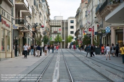 Viennaslide-05222759 Angers, moderne Straßenbahn, Rue d'Alsace - Angers, modern Tramway, Rue d'Alsace