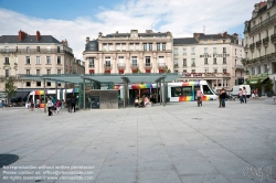 Viennaslide-05222771 Angers, Place du Ralliement, moderne Straßenbahn - Angers, Place du Ralliement, modern Tramway