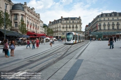 Viennaslide-05222774 Angers, Place du Ralliement, moderne Straßenbahn - Angers, Place du Ralliement, modern Tramway