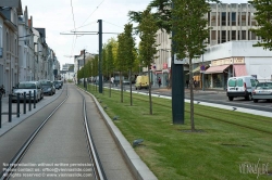 Viennaslide-05222936 Angers, Rue de Létanduère, moderne Straßenbahn - Angers, Rue de Létanduère, modern Tramway