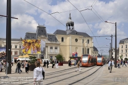 Viennaslide-05223912 France, Le Mans, modern Tramway, Place de la Republique, Chapelle de la Visitation