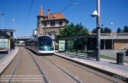 Viennaslide-05241968 Strasbourg, moderne Straßenbahn, Gare de Krimmeri-Meinau - Strasbourg, modern Tramway, Gare de Krimmeri-Meinau