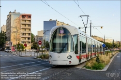 Viennaslide-05274415 Frankreich, Lyon, moderne Straßenbahn T4 Jet d'Eau // France, Lyon, modern Tramway T4 Jet d'Eau