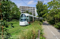 Viennaslide-05274421 Frankreich, Lyon, moderne Straßenbahn T4 Jet d'Eau // France, Lyon, modern Tramway T4 Jet d'Eau