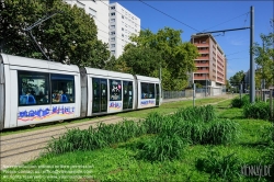 Viennaslide-05274603 Frankreich, Lyon, moderne Straßenbahn T6 Debourg  // France, Lyon, modern Tramway T6 Debourg 