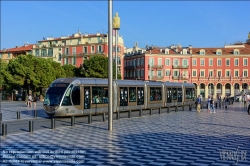 Viennaslide-05285123 Nizza, moderne Straßenbahn, Linie 1, Massena // Nice, Modern Tramway, Line 1, Massena