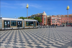 Viennaslide-05285130 Nizza, moderne Straßenbahn, Linie 1, Massena // Nice, Modern Tramway, Line 1, Massena