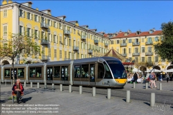 Viennaslide-05285136 Nizza, moderne Straßenbahn, Linie 1, Garibaldi  // Nice, Modern Tramway, Line 1, Garibaldi