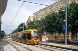 Viennaslide-05292002 Montpellier, moderne Straßenbahn - Montpellier, Modern Tramway