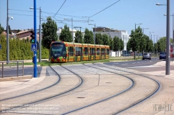 Viennaslide-05292119 Montpellier, moderne Tramway, Linie 2, N-D de Sablassou