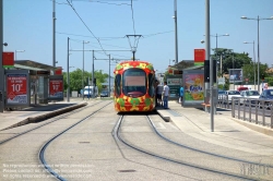 Viennaslide-05292121 Montpellier, moderne Tramway, Linie 2, N-D de Sablassou