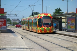Viennaslide-05292122 Montpellier, moderne Tramway, Linie 2, N-D de Sablassou