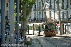 Viennaslide-05294011 Montpellier, moderne Tramway Linie 4, Fahrzeugdesign von Christian Lacroix - Montpellier, modern Tramway Line 4, Design by Christian Lacroix, Louis Blanc