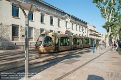 Viennaslide-05294030 Montpellier, moderne Tramway Linie 4, Fahrzeugdesign von Christian Lacroix - Montpellier, modern Tramway Line 4, Design by Christian Lacroix, Louis Blanc