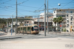 Viennaslide-05294054 Montpellier, moderne Tramway Linie 4, Fahrzeugdesign von Christian Lacroix - Montpellier, modern Tramway Line 4, Design by Christian Lacroix, Corum