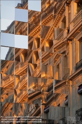 Viennaslide-05302289 Paris, Champs-Elysées, verspiegelte Verkleidung einer Baustelle // Paris, Champs-Elysées, Mirrored cladding of a building site