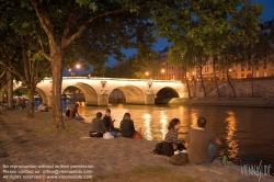 Viennaslide-05307054 Paris, Abend an der Seine - Paris, Evening at the Banks of the River Seine