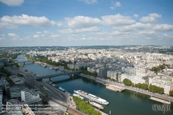 Viennaslide-05307087 Paris, Seine, Pont Garigliano, Luftbild - Paris, River Seine, Pont Garigliano, Aerial View