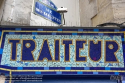 Viennaslide-05314557 Paris, Marais, Rue des Rosiers, Traiteur Shop Sign