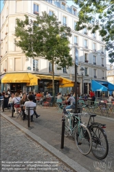 Viennaslide-05320041 Paris, Place Sainte Marthe, Straßencafe // Paris, Place Sainte Marthe, Cafe