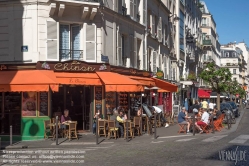 Viennaslide-05328206 Paris, Montmartre, Rue des Abesses, Cafe