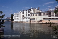 Viennaslide-05368003 Paris, Seine, Ile Seguin, während des größten Teils des 20. Jahrhunderts befand sich auf der Insel Seguin eine Renault-Fabrik, die praktisch die gesamte Insel abdeckte
