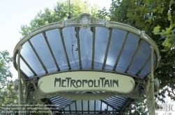 Viennaslide-05389003 Paris, Metro Porte Dauphine, Eingang von Hector Guimard - Paris, Metro Porte Dauphine, Entrance by Architect Hector Guimard