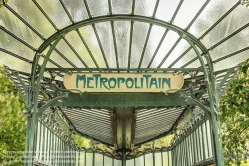 Viennaslide-05389005 Paris, Metro Porte Dauphine, Eingang von Hector Guimard - Paris, Metro Porte Dauphine, Entrance by Architect Hector Guimard