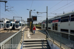 Viennaslide-05394134 Paris, moderne Straßenbahnlinie T4, Bondy  // Paris, modern Tramway Line T4, Bondy