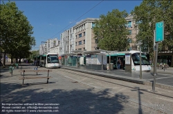 Viennaslide-05395132 Paris, St-Denis, moderne Straßenbahnlinie T5 // Paris, St-Denis, modern Tramway Line T5