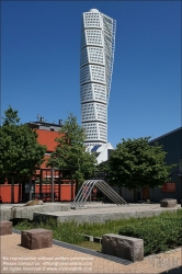 Viennaslide-06192162 Malmö, Stadtentwicklungsgebiet Västra Hamnen, Turning Tower von Santiago Calatrava // Malmö, Västra Hamnen Development Area, Turning Tower by Santiago Calatrava