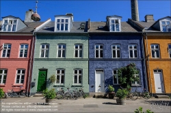 Viennaslide-06213002 Kopenhagen, Olufsvej, bunte Häuser // Copenhagen, Olufsvej, colorful Houses