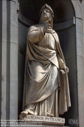 Viennaslide-06641407 Florenz, Uffizien, Statue Francesco Petrarca - Florence, Uffizi, Statue Francesco Petrarca