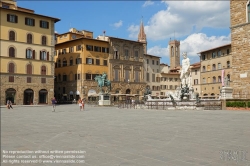 Viennaslide-06641413 Florenz, Piazza della Signoria, Neptunbrunnen // Florence, Piazza della Signoria, Fontana del Nettuno