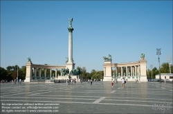 Viennaslide-07337017 Budapest, Heldenplatz, Hősök tere, Millenniumsdenkmal // Budapest, Hősök tere, Millennium Memorial