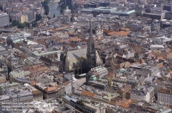 Viennaslide-00010003 Wien, Luftbild um 1995, Stephansdom